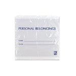 Elkay Plastics Co Cordstring Patient Personal Belongings Bag with String Closure, White, 20" x 20" - PB20203DSW - 250 Each
