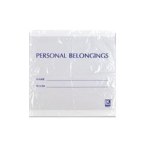 Elkay Plastics Co Cordstring Patient Personal Belongings Bag with String Closure, White, 20" x 20" - PB20203DSW - 250 Each