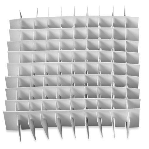 Eppendorf North America Boxes and D100 Freezer Divider, 10 ?? 10, 11.8 mm Max. Tube Diameter, Holds 100 Tubes - MDL-EPP1008 - 1 Each