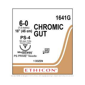 ETHICON Precision Point Chromic Gut Absorbable Suture 1641G 12 Each - MDL-ETH1641G