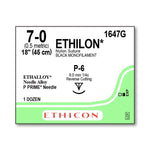 ETHICON Precision Point Nonabsorbable Nylon Monofilament Sutures 1647G 12 Each - MDL-ETH1647G