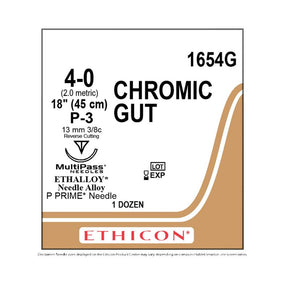 ETHICON Precision Point Chromic Gut Absorbable Suture 1654G 1 Each - MDL-ETH1654GH