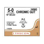 ETHICON Precision Point Chromic Gut Absorbable Suture 1658G 12 Each - MDL-ETH1658G
