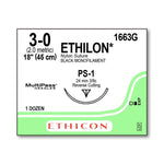 ETHICON Precision Point Nonabsorbable Nylon Monofilament Sutures 1663G 12 Each - MDL-ETH1663G