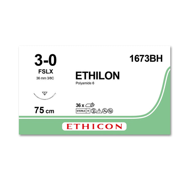 ETHICON Ethilon Nylon Suture 1673BH 36 Each - MDL-ETH1673BH