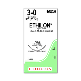 ETHICON Ethilon Nylon Suture 1683H 36 Each - MDL-ETH1683HBX