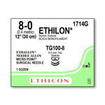 Ethicon Micropoint Spatula Ethilon Nonabsorbable Sutures 1714G - 12.0 Each