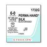 Ethicon Ethicon Perma-Hand Silk Suture 1732G - 12.0 Each