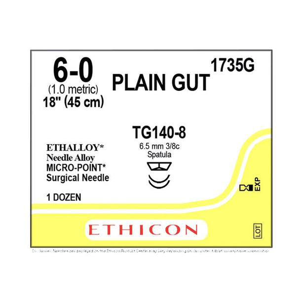 ETHICON Surgical Gut Suture, Plain 1735G 12 Each-MDL-ETH1735G
