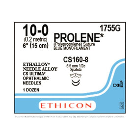 Ethicon Prolene Nonabsorbable Blue Monofilament Sutures 1755G - 12.0 Each - MDL-ETH1755G