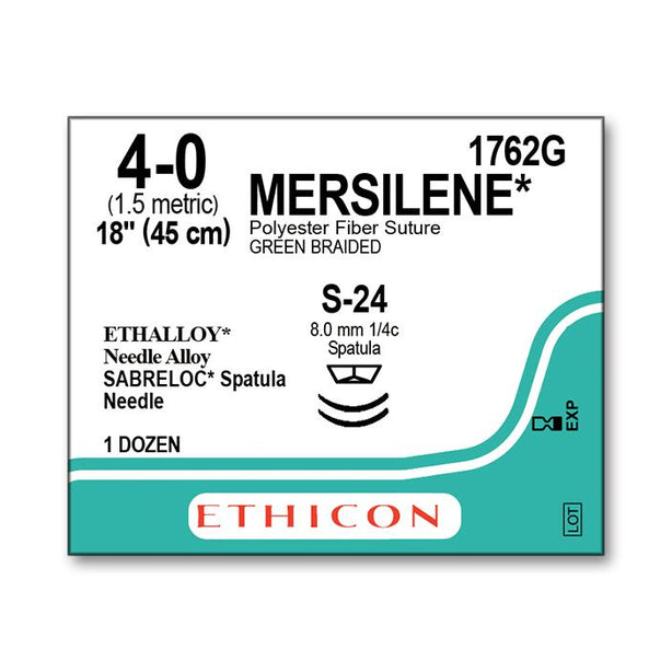 Ethicon Mersilene Polyester Fiber Sutures 1762G 12.0 Each-MDL-ETH1762G