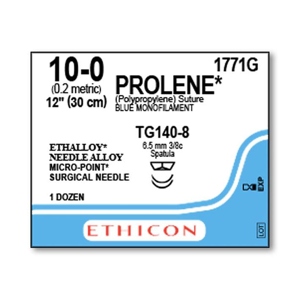 Ethicon Prolene Polypropylene Nonabsorbable Sutures 1771G - 12.0 Each - MDL-ETH1771G