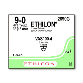 Ethicon Micropoint Spatula Ethilon Nonabsorbable Sutures 2890G - 12.0 Each