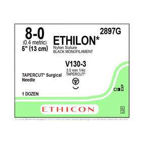 Ethicon Ethilon Taper-Cut Nonabsorbable Sutures 2897G - 12.0 Each