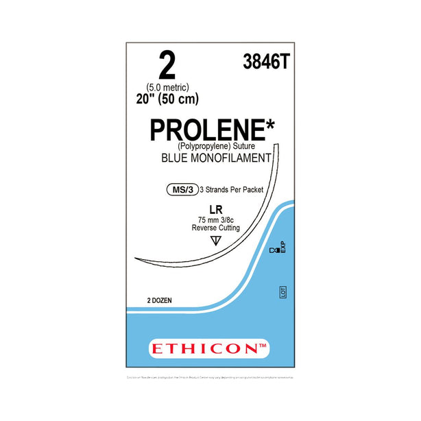 Ethicon Prolene Polypropylene Suture 3846T - 24.0 Each