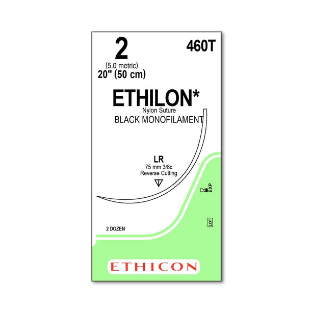 Ethicon Reverse Cutting Ethilon Sutures 460T - 24.0 Each - MDL-ETH460T
