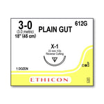 ETHICON Plain Absorbable Surgical Gut Sutures 612G 12 Each-MDL-ETH612G