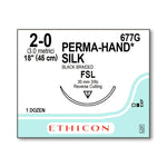 Ethicon Ethicon Perma-Hand Silk Suture 677G - 12.0 Each