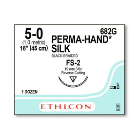 Ethicon Ethicon Perma-Hand Silk Suture 682G - 12.0 Each