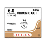 ETHICON Precision Point Chromic Gut Absorbable Suture 687G 1 Each - MDL-ETH687GH
