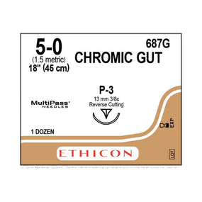 ETHICON Precision Point Chromic Gut Absorbable Suture 687G 1 Each - MDL-ETH687GH