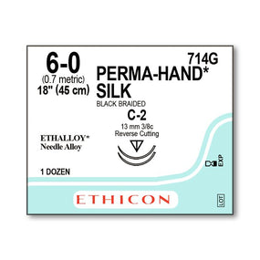 Ethicon Ethicon Perma-Hand Silk Suture 714G - 12.0 Each