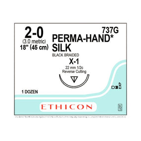 Ethicon Ethicon Perma-Hand Silk Suture 737G - 12.0 Each