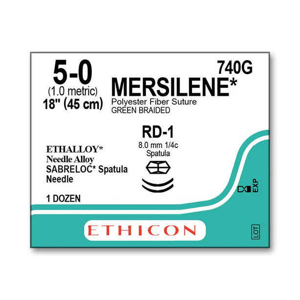 Ethicon Mersilene Polyester Fiber Sutures 740G 12.0 Each-MDL-ETH740G