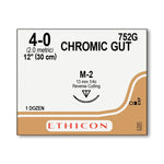 Ethicon Reverse-Cutting Chromic Gut Absorbable Sutures 752G - 12.0 Each
