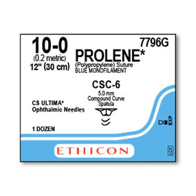 Ethicon Prolene Polypropylene Suture 7796G - 12.0 Each