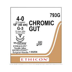 ETHICON Ethicon Chromic Gut Surgical Sutures 793G 12 Each - MDL-ETH793G
