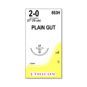 Ethicon Taper Point Plain Gut Absorbable Sutures 853H - 36.0 Each