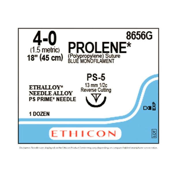 Ethicon Prolene Polypropylene Suture 8656G - 12.0 Each
