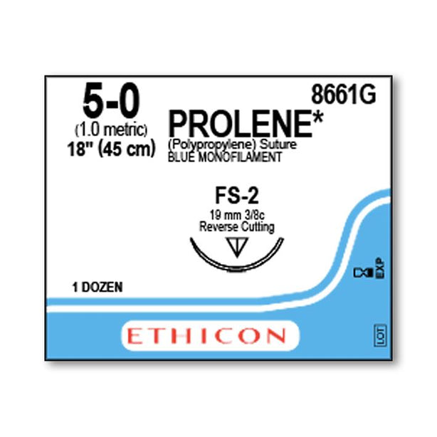 Ethicon Prolene Polypropylene Suture 8661G - 12.0 Each