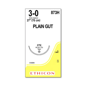 Ethicon Taper Point Plain Gut Absorbable Sutures 873H - 36.0 Each