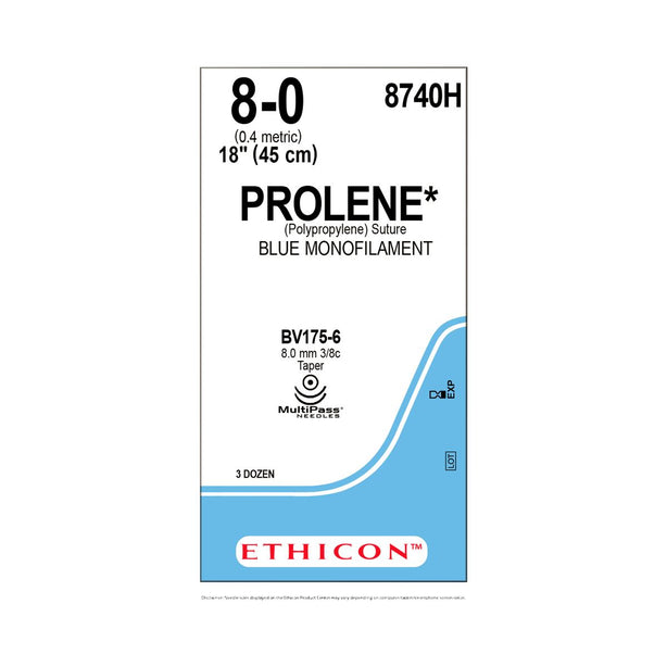 Ethicon Prolene Polypropylene Suture 8740H - 36.0 Each