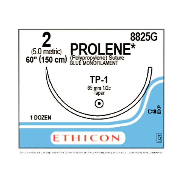 Ethicon Prolene Polypropylene Suture 8825G - 12.0 Each