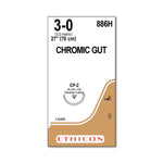 Ethicon Reverse-Cutting Chromic Gut Absorbable Sutures 886H - 36.0 Each