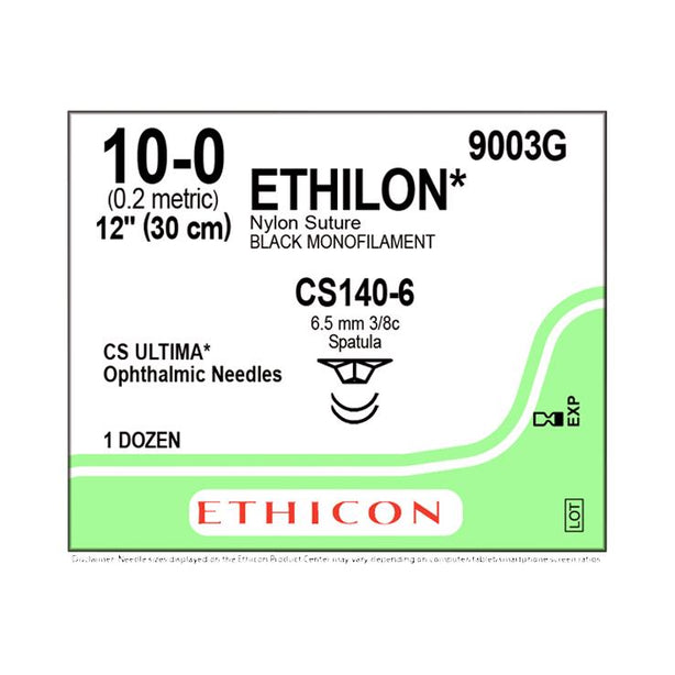 Ethicon Ultima Spatula Ethilon Sutures 9003G - 12.0 Each
