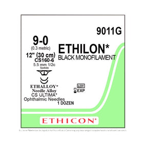 Ethicon Ultima Spatula Ethilon Sutures 9011G - 12.0 Each