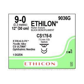 Ethicon Ultima Spatula Ethilon Sutures 9036G - 12.0 Each