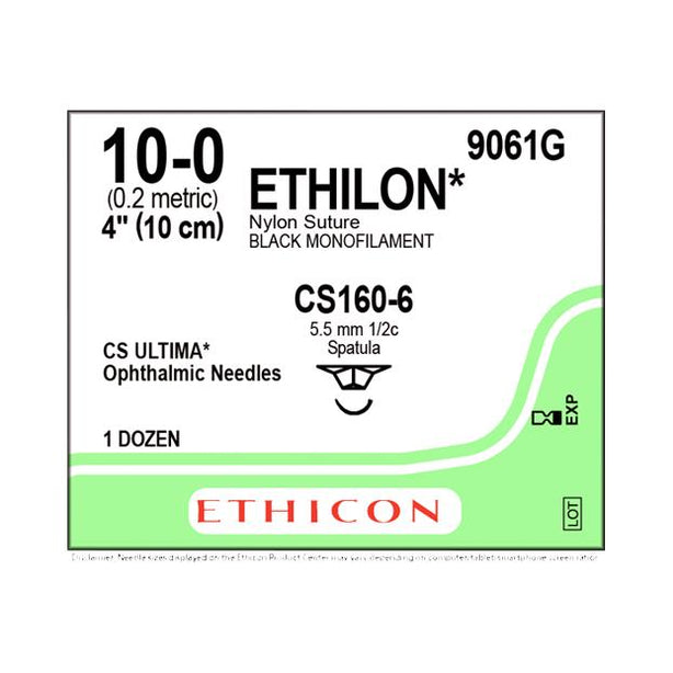 Ethicon Ultima Spatula Ethilon Sutures 9061G - 12.0 Each