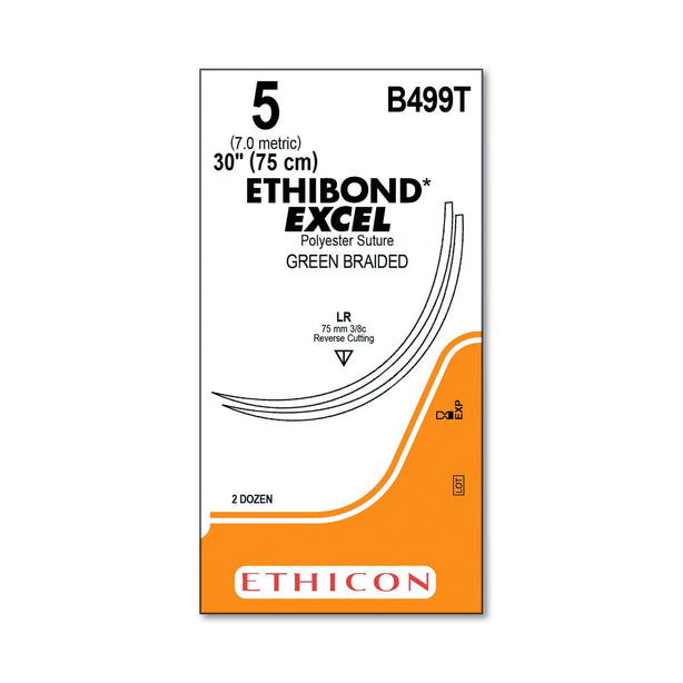 Ethicon Reverse Cutting Ethibond Excel Sutures B499T - 24.0 Each