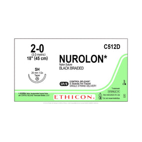 Ethicon Nurolon Nonabsorbable Sutures C512D - 12.0 Each - MDL-ETHC512D