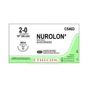 Ethicon Nurolon Nonabsorbable Sutures C546D - 12.0 Each - MDL-ETHC546D