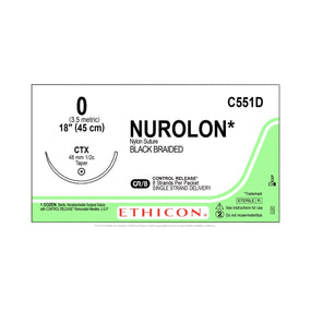 Ethicon Nurolon Nonabsorbable Sutures C551D - 12.0 Each - MDL-ETHC551D