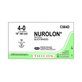 Ethicon Nurolon Nonabsorbable Sutures C584D - 12.0 Each - MDL-ETHC584D