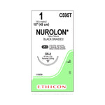 ETHICON Nurolon Nonabsorbable Nylon Sutures C595T 24 Each - MDL-ETHC595T
