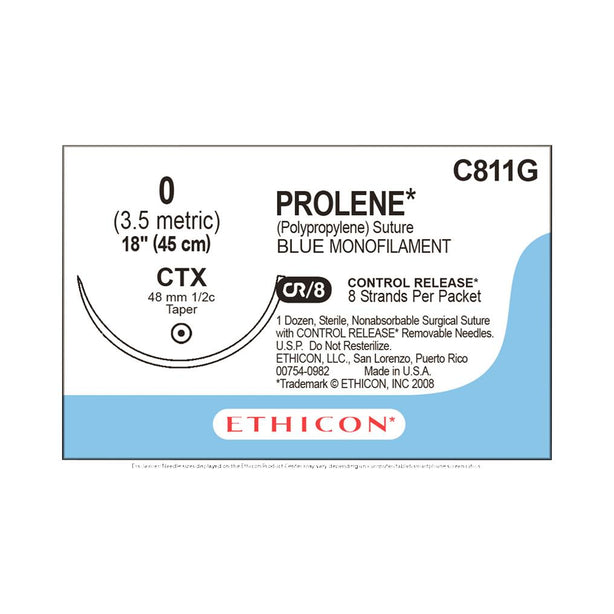 Ethicon Prolene Polypropylene Suture C811G - 12.0 Each