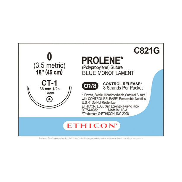 Ethicon Prolene Polypropylene Suture C821G - 12.0 Each